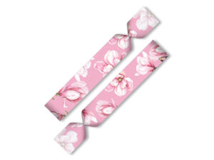 Elastic Twistband – customizable pink hair tie and wristband with floral print. Full personalization available at AMGS Group.
