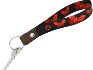 Double-sided eco-lanyard made of washable paper with a high-quality sublimation motif. AMGS Group.