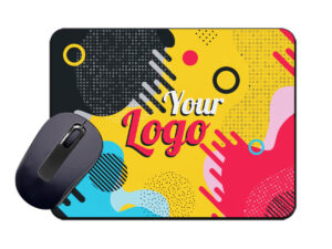 Personalized mouse pad with colorful graphic – ideal for gamers and events. AMGS Group.