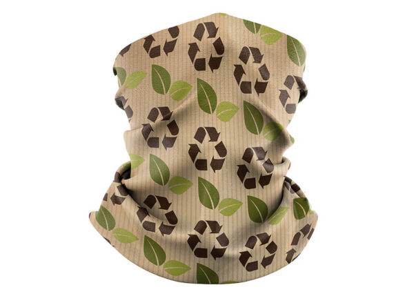 Personalized neck warmer made from rPET – full-color sublimation print with your brand.