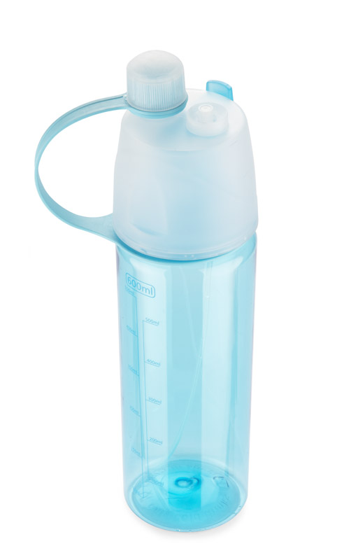 Branded sprinkler SPRAY bottle 600 ml with personalization option, ideal for hydration and logo visibility.