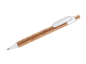 Ball pen KORTE with logo with natural cork barrel, customizable with company logo, eco-friendly promotional pen.