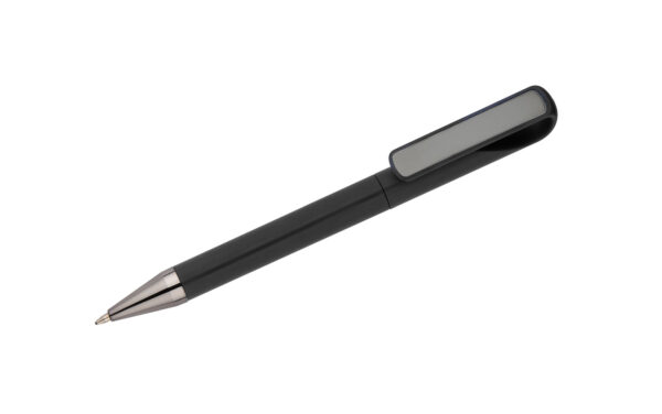 Customised TENO Pen With Logo, soft touch, twist mechanism, 3 colours, engraving on decorative plate.