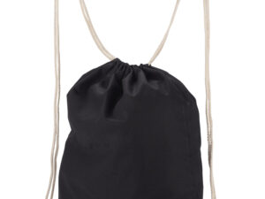 Customizable cotton bag WOLITE COLOR in black, printable with company logo.