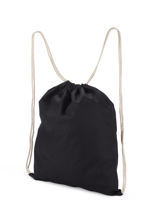 Customizable cotton bag WOLITE COLOR in black, printable with company logo.