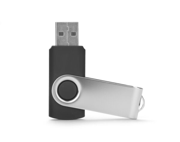 Customizable USB stick TWISTER 4 GB with swivel design and company logo branding option.