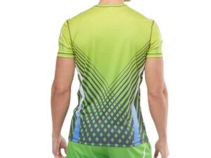 Men’s SPORT athletic T-shirt with sublimation print on the back. AMGS Group.
